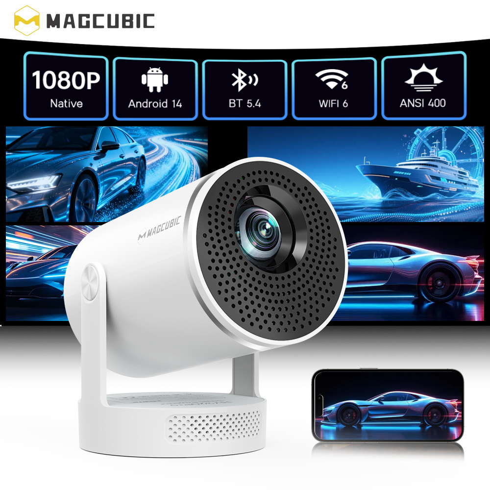Home Cinema Portable - Magcubic Android 14 Yerel 1080P 8K