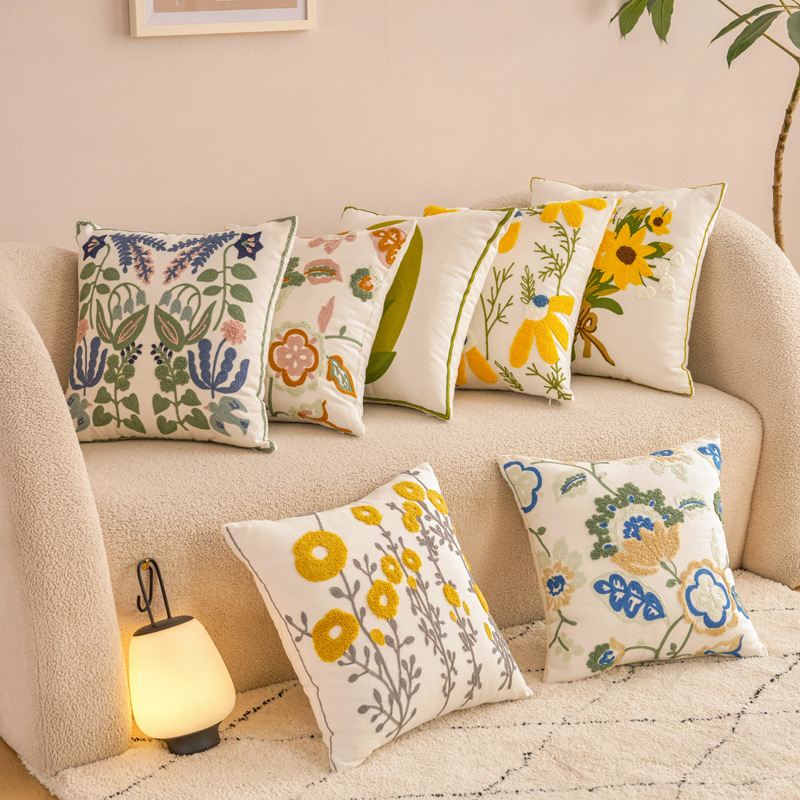Recliner Sofa Cover - İşlemeli kırlent kılıfı dekoratif yastık kılıfı