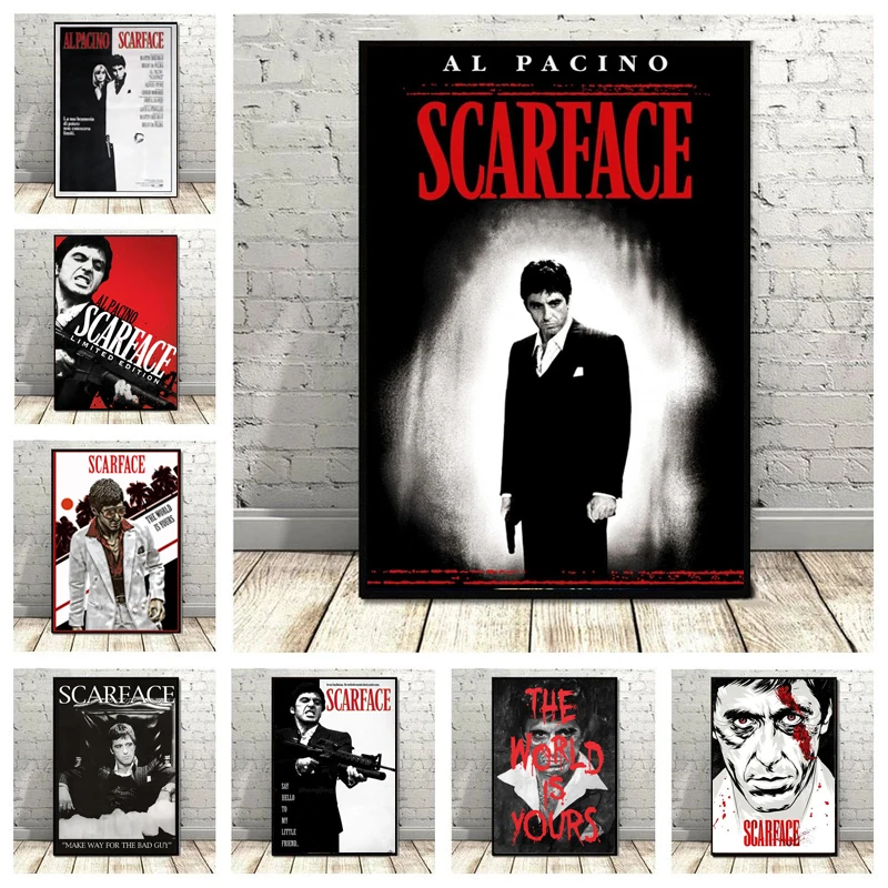 Home Cinema Decor - Al Pacino Scarface Gangster Film Sanat