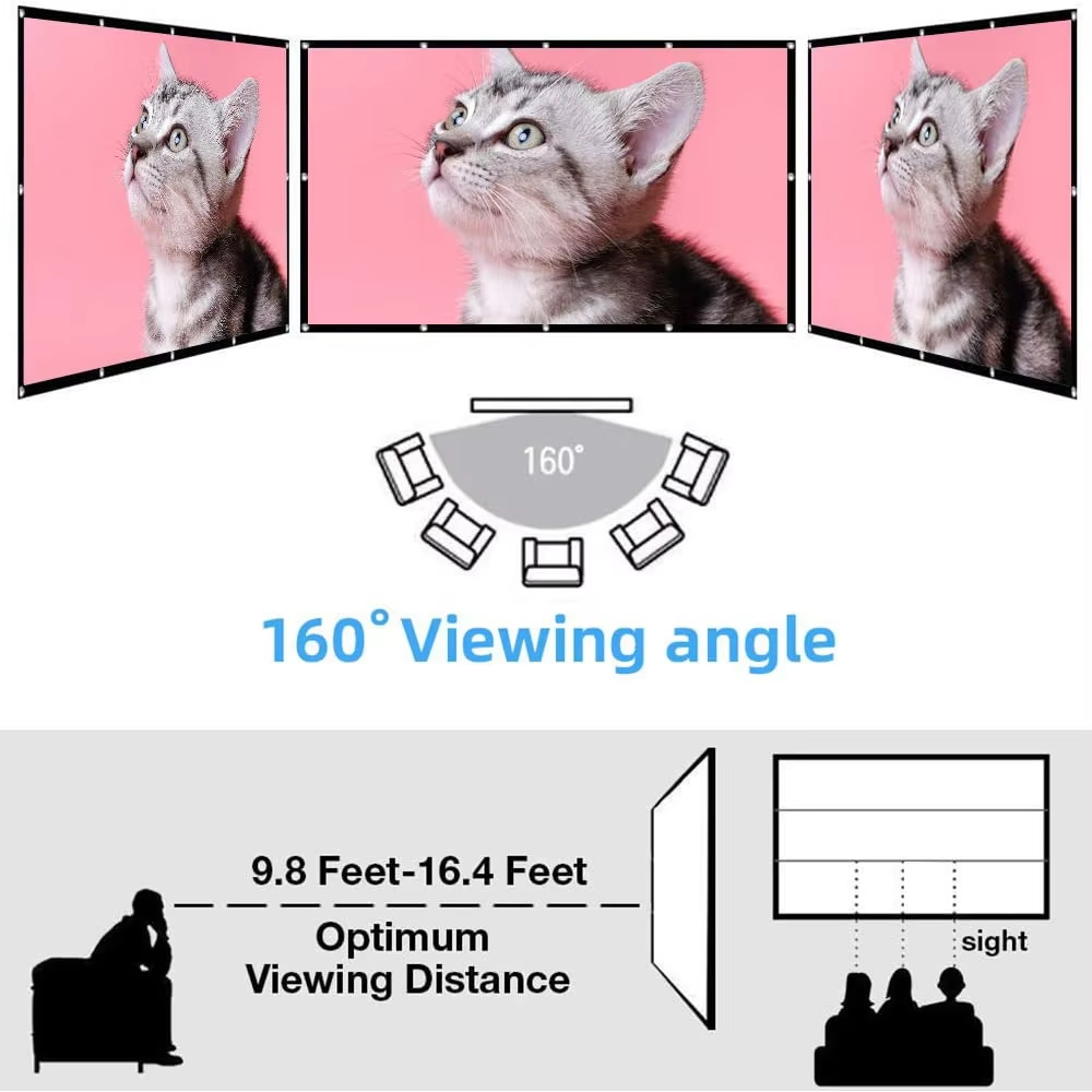 LEJIADA 4K Yumuşak Ekran Çift  - Home Cinema Portable incelemesi ve fiyatı
