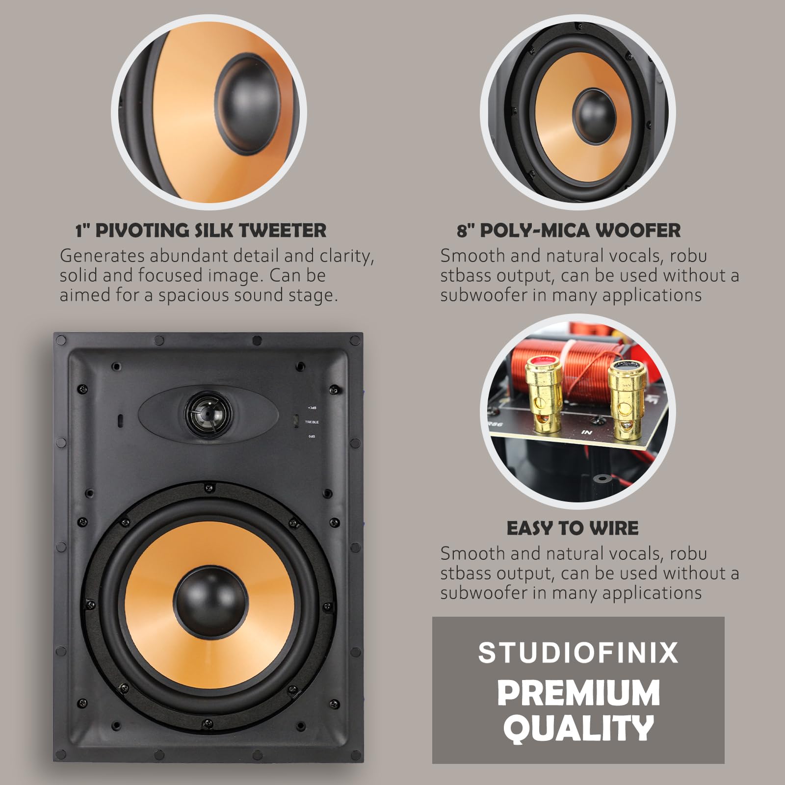 STUDIOFINIX 8 İnç 2 Yollu Duva - Home Cinema Complet incelemesi ve fiyatı