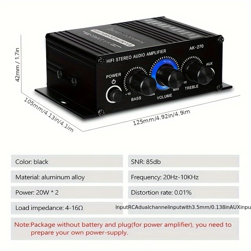 AK-270 400W Mini Güç Amplifika - Home Cinema Amplifier incelemesi ve fiyatı