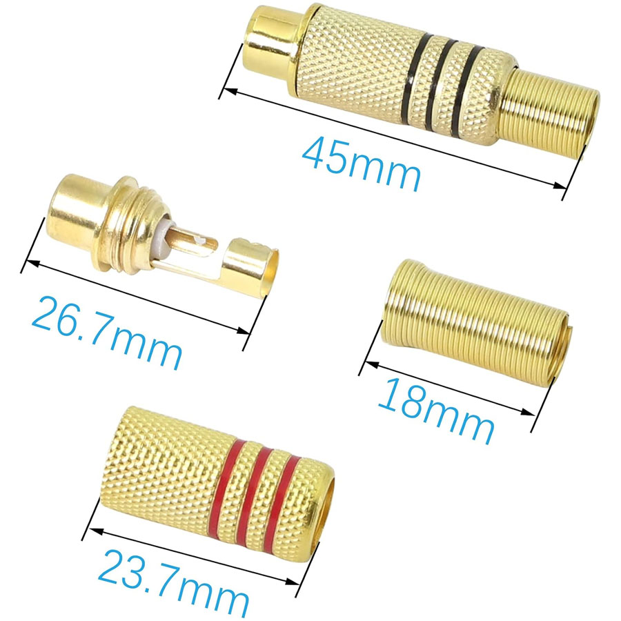 4 adet RCA fiş altın kaplama l - Home Cinema Amplifier incelemesi ve fiyatı